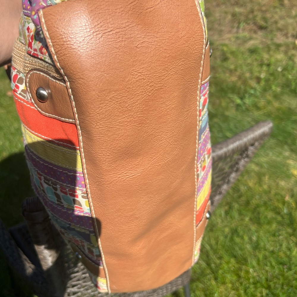 Miriam’s Fossil Patchwork Stripe Hobo Purse Bag T… - image 7